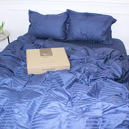 Постільна білизна MirSon Satin 30-0020SmokyBlue 160х220 Сімейний (2200005255384) - мініатюра 6