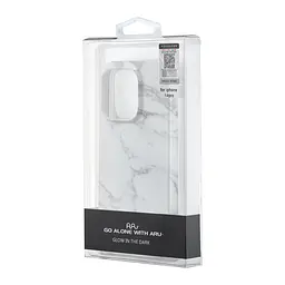 Чохол Lum Neon (світяться у темряві) iPhone 14 Pro Marble White - мініатюра 2