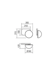 Бра Redo LUMIEN AP 1X10W G9 D265 GOLD/WHITE (5.1.1) 01-2470 - мініатюра 2