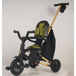 Велосипед складаний триколісний дитячий Qplay Nova+ Rubber Gold Mat (S700-13Nova+RubberGreenGo) - мініатюра 3