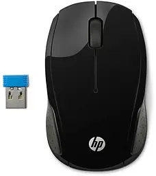 Мишка бездротова HP 200 Black Wireless Mouse, 3 кн., 1000 dpi, чорна