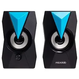 Колонки 2.0 Microlab B22, чорний, 2 x 3 Вт, пластиковий корпус, RGB-підсвічування, живлення від USB