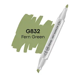 Маркер двосторонній Зелена папороть, G832, 99IDEAS