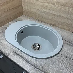 Кухонна мийка Adamant Ovale 610x420x180 світло-сірий 646223, Сірий - мініатюра 3
