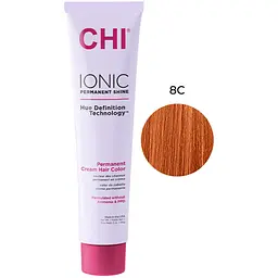 Крем-фарба для волосся CHI Ionic 8C середній мідний блонд професійна безаміачна 85 г - мініатюра 2
