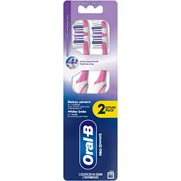 Зубна щітка Oral-B Pro 3D White Відбілювання Середньої жорсткості 2 шт. (8700216459761) - мініатюра 2
