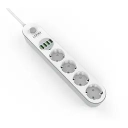 Мережевий подовжувач LDNIO SE4432 (4 х розетки 4 х USB) 2 м - мініатюра 4
