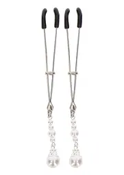 Затискачі для сосків Taboom Tweezers With Pearls Silver (сріблястий)