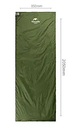 Спальник Naturehike LW180 (NH21MSD04) +15°C - лівий - 205см - темно-зелений - мініатюра 2