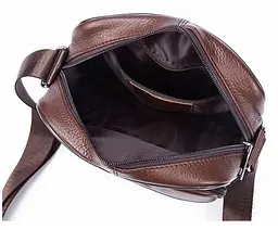 Сумка чоловіча зерниста 14705 Vintage коричнева - мініатюра 10