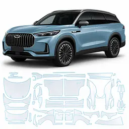 Антигравійна захисна бронеплівка за лекалами для Chery Tiggo 9 (PHEV) I 2023- повний кузов