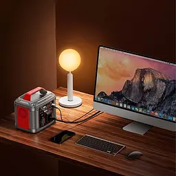 Портативна зарядна станція Hoco DB28 300W 296Wh 80000mAh Silver / Red - мініатюра 3