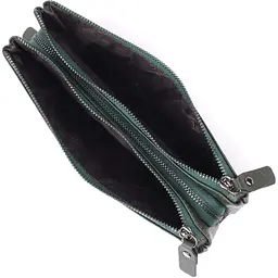 Красивий шкіряний гаманець на три відділення ST Leather 23110 зелений - мініатюра 5