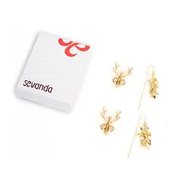 Затискачі для сосків LOCKINK SEVANDA Stag Adjustable Nipple Clamps, золотисті, зі знімними підвісками - мініатюра 6