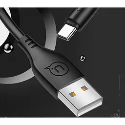 Кабель Usams U18 Round USB-A - USB-C 2A 1m Black (US-SJ267) [66962] - мініатюра 6