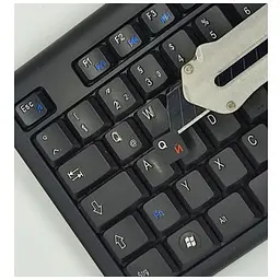 Наклейка на клавіатуру BestKey непрозора чорна, 76, помаранчевий (BKU13ORA/014) - мініатюра 3