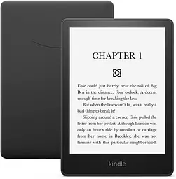 Електронна книга Amazon Kindle Paperwhite 11th Gen Black Refurbished, 8GB, дисплей 6.8 HD E Ink Carta, покриття антивідблиску, підсвічування, сенсорний екран, захист від вологи, Bluetooth/Wi-Fi, USB-C, 300 dpi, чорна