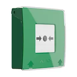 Бездротова кнопка для активації пожежної тривоги вручну Ajax ManualCallPoint Green Jeweller (26-00663) - мініатюра 3