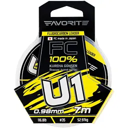 Флюорокарбон Favorite U1 FC 7 м 35/0.98 мм 116.8 lb/52.97 кг - мініатюра 2