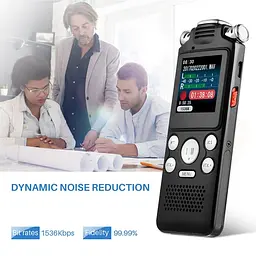 Цифровий диктофон з таймером Sttwunake V59 stereo 8 Gb, чорний (100088) - мініатюра 6