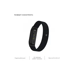 Ремінець до фітнес браслета Armorstandart Braided Solo Loop для Xiaomi Mi Band 4/5/6 Black size M (ARM58769) - мініатюра 5