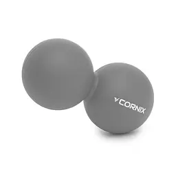 Масажний м'яч подвійний Cornix Cornix Lacrosse DuoBall 6.3 x 12.6 см XR-0115 Grey - мініатюра 2