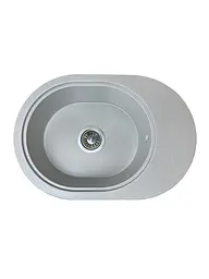 Кухонна мийка Adamant Ovale 610x420x180 світло-сірий 646223, Сірий