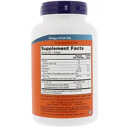 Риб'ячий жир з печінки тріски Now Foods Cod Liver Oil 1000 мг 180 гелевих капсул - мініатюра 2