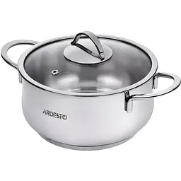Каструля Ardesto Black Mars 4.3 л 22 см нержавіюча сталь (AR0743S)