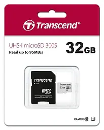 Карта пам'яті Transcend microSDHC 300S 32 GB UHS-I + SD Adapter (TS32GUSD300S-A) [33746] - мініатюра 5