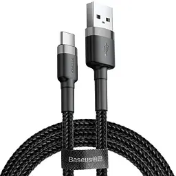 Кабель Baseus Cafule Cable USB to Type-C 2A 3m CATKLF-UG1 Black-Grey