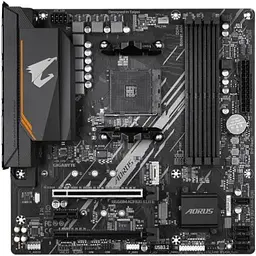 Материнська плата Gigabyte AM4 (B550) B550M Aorus Elite, B550, 4xDDR4, CrossFireX, Int.Video(CPU), 4xSATA3, 2xM.2, 1xPCI-E 16x 4.0, 1xPCI-E 16x 3.0, 1xPCI-E 1x 3.0, ALC887, GLan, 6xUSB3.2/6xUSB2.0, DVI-D/HDMI, MicroATX