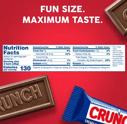 Шоколадні батончики Crunch Milk Chocolate and Crisped Rice Fun Size 283 г - мініатюра 7