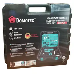 Шліфувальна мінімашинка Domotec 10360, з регулюванням швидкості, з набором насадок, з гнучким валом, у кейсі - мініатюра 7