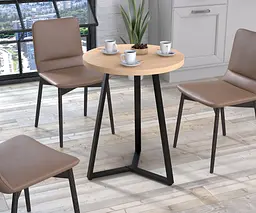 Круглий обідній стіл Трікс Loft Design Діаметр 60 см (Дуб Борас)