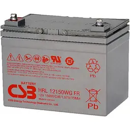 Акумулятор CSB AGM 12V (12V/38Ah/456Wh) (HRL12150WGFR) [154016]