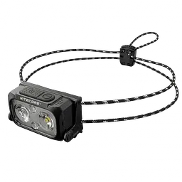 Налобний легкий ліхтарик Nitecore NU25 UL New з білим та червоним світлом (Чорний)