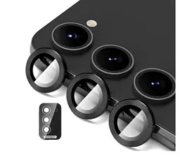Захисне скло на камеру DK для Samsung Galaxy S23 S911 Lens Metal Ring Eagle Eye 015719 black 2 шт. - мініатюра 5