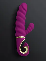Вібратор-кролик Gvibe з витим стволом GCandy, 22х4.5 см