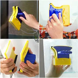 Двостороння щітка для миття вікон Double Side Glass Cleaner - 12 див., магнітний скребок (ST) - мініатюра 8