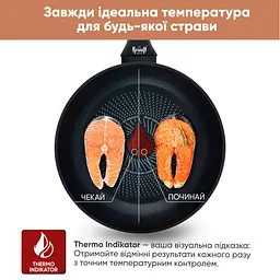 Набір сковорідок Smart Fry Krauff Ø20 см, Ø26 см та сковорідка для млинців Ø24 см+ Універсальна скляна кришка та - мініатюра 3