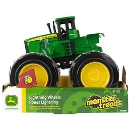 Машинка Трактор John Deere Kids Monster Treads з великими колесами що світяться (46434) - мініатюра 2
