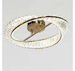 Золота стельова кришталева LED-люстра Artlight 562/500GD зі спіральним кільцем, 58 Вт, від 10-18 м² - мініатюра 3
