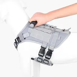 Шлейка для собак Vest, тактичний жилет з ручкою і системою MOLLE, регульований, Сірий L - мініатюра 2