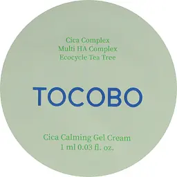 Гель-крем для обличчя Tocobo Cica Calming Gel Cream зволожувальний з центелою 1 мл