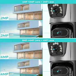 Вулична камера XPRO 8MP 4K IP Camera Outdoor WiFi PTZ подвійний об'єктив, подвійний екран чорна (43912-_1343) - мініатюра 11