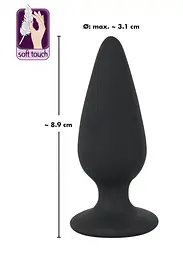 Анальна пробка Orion Black Velvets Heavy Plug Medium 8.9 см (чорний) - мініатюра 12