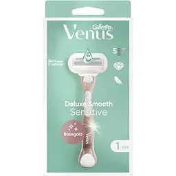 Станок для гоління Gillette Venus Extra Smooth Sensitive rosegold зі змінним картриджем - мініатюра 2
