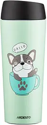 Термокухоль Coffee time Frenchie 450мл нержавіюча сталь зелений ARDESTO kuh0014295