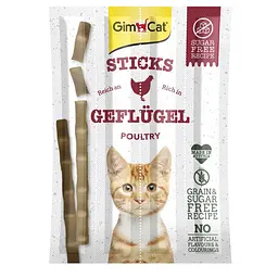 Ласощі для кішок GimCat Sticks Poultry з м'ясом птиці 4 шт по 5 г (G-420868/400761)